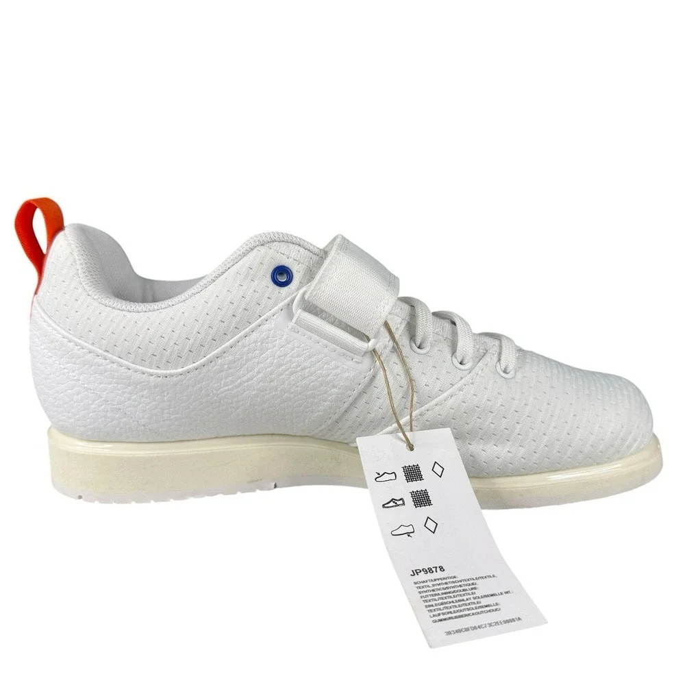 Adidas Powerlift 5 - Men's 7- White Navy Orange Weightlifting Shoes JP9878 NWOB